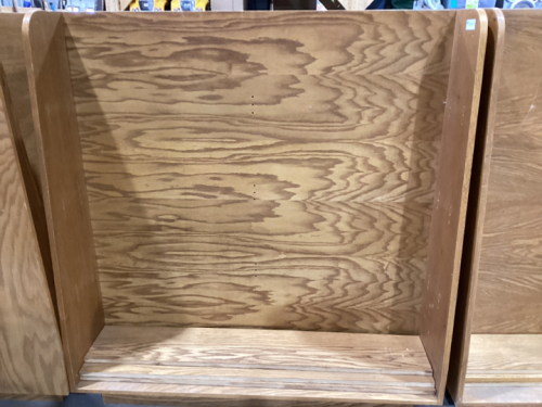 2 WOOD SHELF UNITS