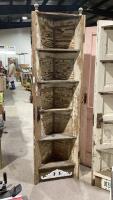 RUSTIC CORNER DISPLAY UNIT USING OLD DOOR