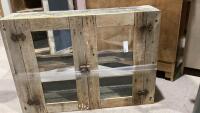 BARNWOOD HOME BUILT CABINET - DOUBLE DOOR- ONE SHELF