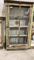 RUSTIC BARNWOOD CABINET WITH SHELVES