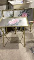 (4) VINTAGE TV TRAYS