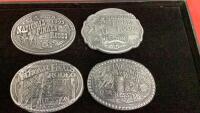 (4) NFR HESSTON COLLECTORS BELT BUCKLES - 1995/97/(2) 1998