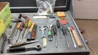 BOX OF ASSORTED TOOLS -