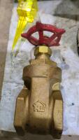 2" Brass valve and assorted supply