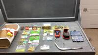 SMALL BOX OF FISHING ACCESSORIES