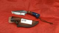 NEW DECORATIVE KNIFE IN LEATHER SHEATH
