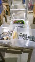 Storage box with plumbing and electrical supply