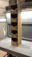WOOD 5-DRAWER STORAGE TOWER