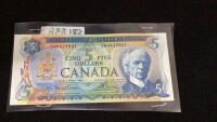 CANADA 1972 $5 BILL