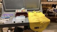 BOX W/WOODSTREAM TACKLE BOX , SCOOP, 2 ORGANIZERS(ONE PLANO)