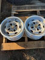 Two aluminum 13 inch four bolt rims