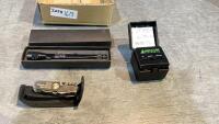 SMALL BOX W/ SMALL LED FLASHLIGHT, MULTI KNIFE, EURO ADAPTER