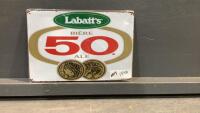 SMALL LABATTS 50 ALE TIN SIGN