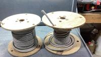 (2) PART SPOOLS OF ELECTRICAL CABLE IN METAL SHEATH