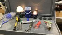 YARD TOOLS, WATER JUG, PUMP FOR WATER BOTTLE