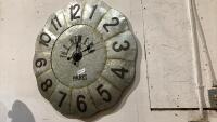 "NEW ERA PARIS" LARGE METAL WALL CLOCK