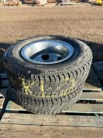 Two Dooley tires on heavy rims