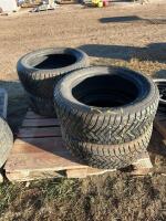 Stack of four tires