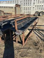 Steel frame and poly trough feed bunk