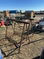 Pair of steel sawhorses