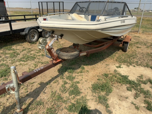 16' Champion Open Bow Motorboat and Trailer