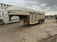 1987 aluminum Kiefer built, 16 foot gooseneck, livestock trailer
