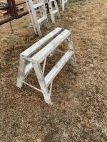 Single step folding ladder