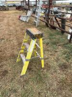 Feather light, fiberglass, and aluminum ladder