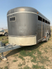 1986 Road King 18 x 7 bumper hitch stock trailer