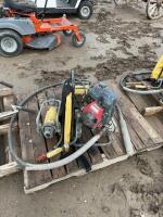 Skid with backpack concrete vibrators