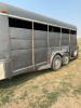 1986 Road King 18 x 7 bumper hitch stock trailer - 2