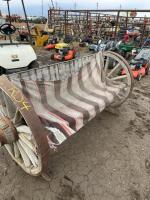Waggon wheel bench