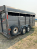 1986 Road King 18 x 7 bumper hitch stock trailer - 4