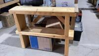 (2) WOOD BENCHES - SOLID