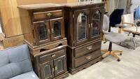 (3) PIECE BEDROOM SET - (2) NIGHT TABLES AND ARMOIR *MATCH LOT 1949