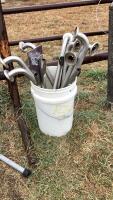 BUCKET OF SAFETY BARS, TOWEL BARS