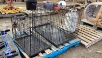 (2) METAL PET CRATES - COLLAPSABLE