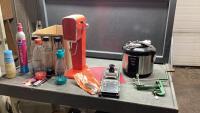 (2) BOXES - SODA STREAM , MANDOLIN, RICE COOKER, APPLE PEELER