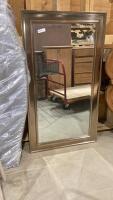 LARGE FRAMED BEVELED MIRROR