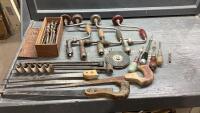 BRACES - STANLEY, VICTOR, SHEFFIELD?, (3) PUSH DRILLS -RAPIER #1, (2)MILLER-FALLS,