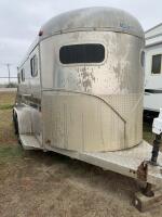 1988 ROYAL 2 HORSE ANGLE HAUL ALUMINUM TRAILER