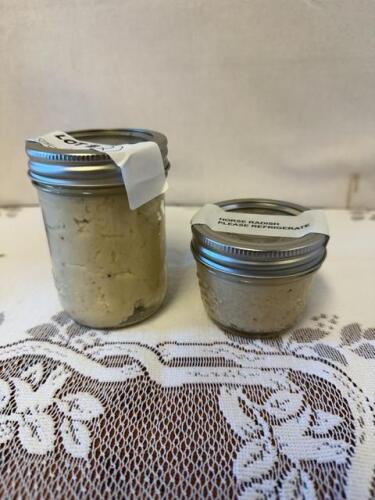 Two jars of homemade horse rad