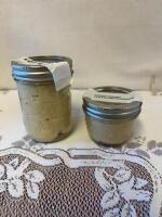 Two jars of homemade horse rad