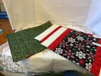 Four Christmas placemats
