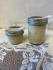 Two jars of homemade horseradish
