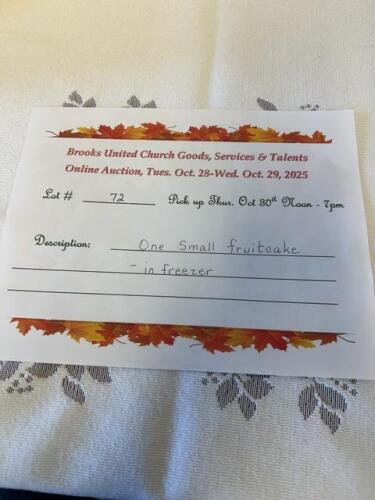 One small fruitcake