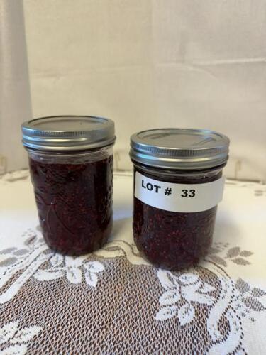 2 pint jars of raspberry jam