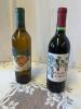 Two bottles of homemade wine