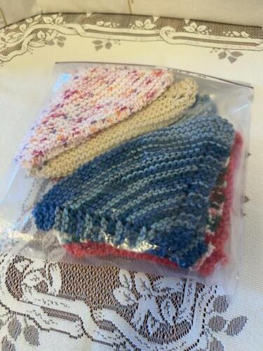 Six crocheted dish cloths