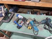 Box of tools - Makita Jigsaw, B+D Heat Gun, CH Brad Nailer